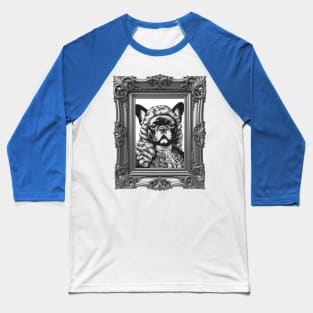 Rococo Doggo Funny Vintage French Bulldog Portrait | Dog | Puppy | Frenchie | Baroque | French | Fashion | Classical Art | History | Baseball T-Shirt